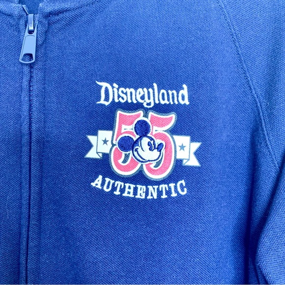 Disneyland Full Zip Jacket Commemorative 1955 Disney Parks Knit Sz M Unisex Navy - Picture 6 of 11